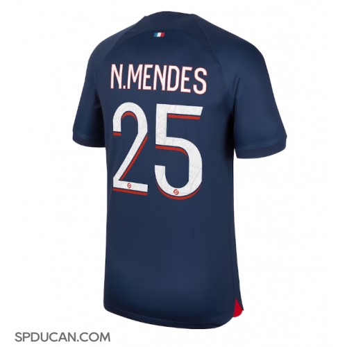 Muški Nogometni Dres Paris Saint-Germain Nuno Mendes #25 Domaci 2023-24 Kratak Rukav